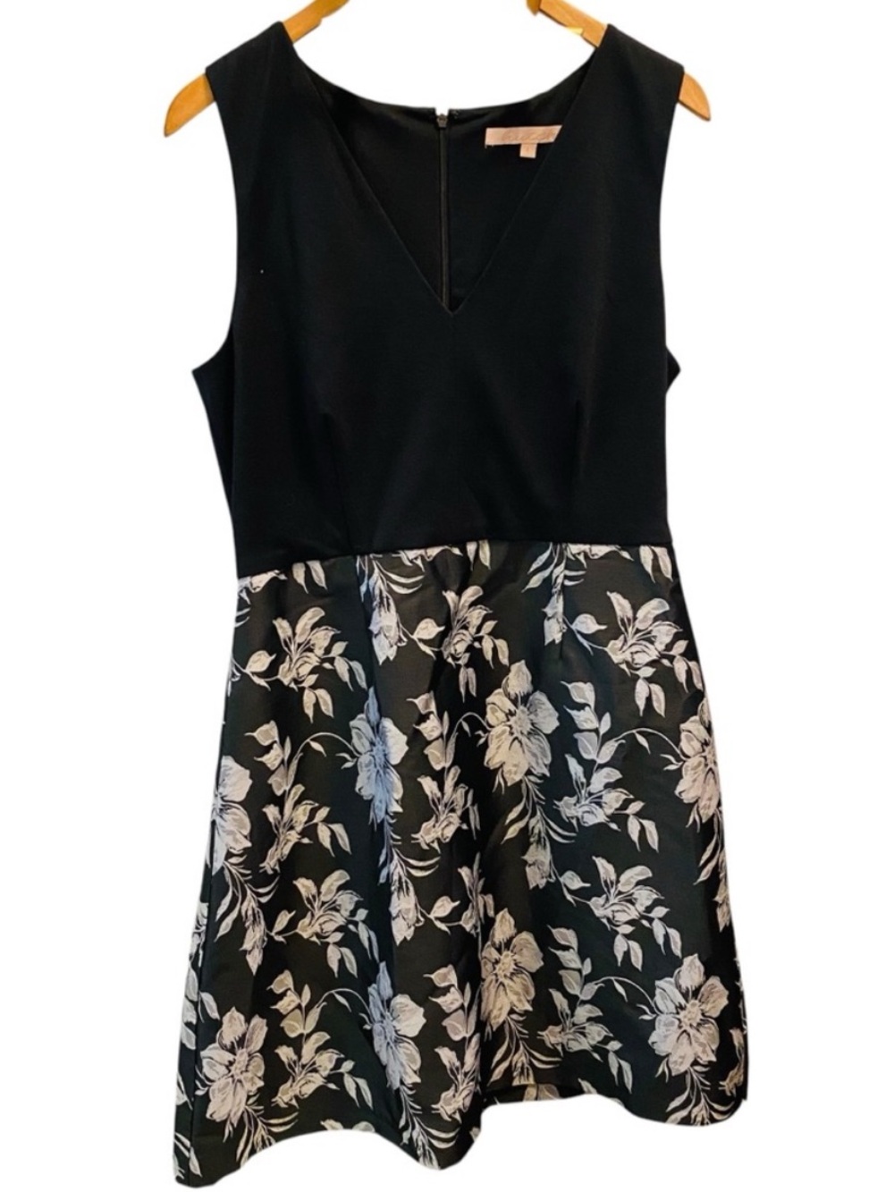 Anthropologie Hutch Whimsy Floral Fit & Flare Mini Dress Jacquard Floral Skirt